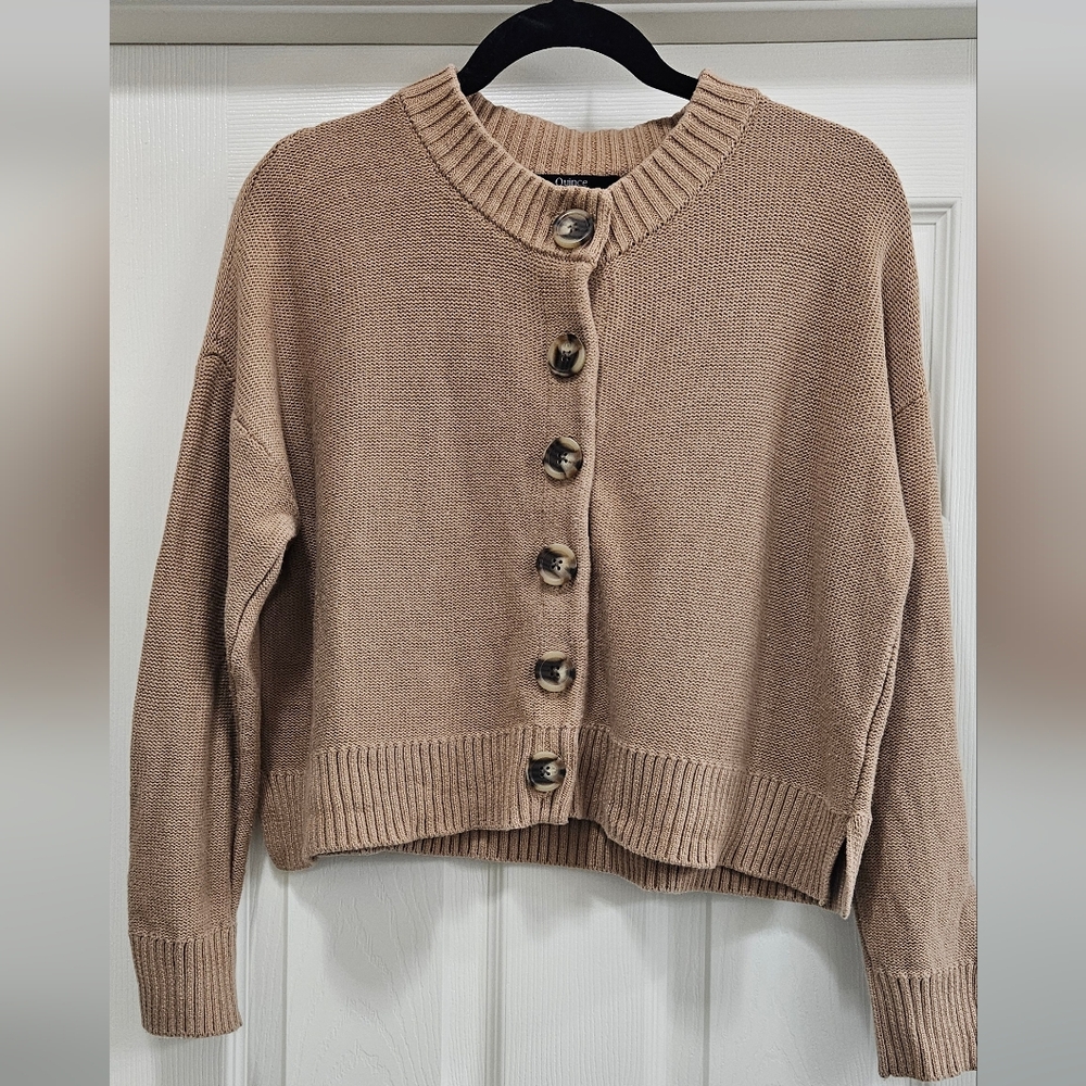 Quince Women's Cropped Button-Up Sweater